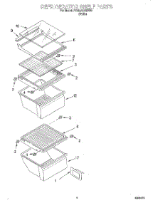 03 - Refrigerator Shelf parts for Whirlpool Refrigerator 7TS22AQXEW00 from AppliancePartsPros.com