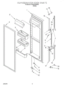 07 - Refrigerator Door parts for Whirlpool Refrigerator 7TS22AQXEW00 from AppliancePartsPros.com
