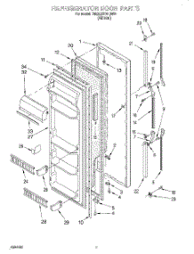 05 - Refrigerator Door parts for Whirlpool Refrigerator 7MED20TWDN00 from AppliancePartsPros.com