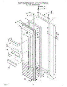 10 - Refrigerator Door parts for Kitchenaid Refrigerator KSSS42MDX04 from AppliancePartsPros.com