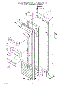 11 - Refrigerator Door parts for Kitchenaid Refrigerator KSSS42QDX04 from AppliancePartsPros.com