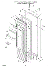 11 - Refrigerator Door parts for Kitchenaid Refrigerator KSSS48QDX04 from AppliancePartsPros.com