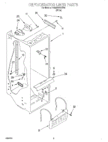 02 - Refrigerator Liner parts for Whirlpool Refrigerator 7RS22AWXEW00 from AppliancePartsPros.com
