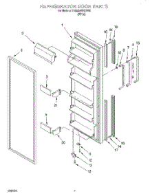 06 - Refrigerator Door parts for Whirlpool Refrigerator 7RS22AWXEW00 from AppliancePartsPros.com