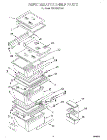 03 - Refrigerator Shelf parts for Whirlpool Refrigerator 7ED27DQXDN01 from AppliancePartsPros.com