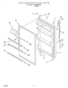 04 - Refrigerator Door parts for Roper Refrigerator 7RT18BKXEW00 from AppliancePartsPros.com
