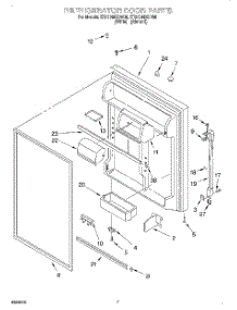 04 - Refrigerator Door parts for Whirlpool Refrigerator ET21DMXDN05 from AppliancePartsPros.com