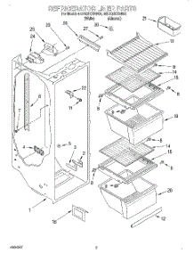 02 - Refrigerator Liner parts for Whirlpool Refrigerator 4ED20ZKXDN02 from AppliancePartsPros.com