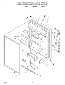 04 - Refrigerator Door parts for Whirlpool Refrigerator 9ET19DKXFB00 from AppliancePartsPros.com