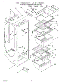 02 - Refrigerator Liner parts for Whirlpool Refrigerator 9ED20TKXDN00 from AppliancePartsPros.com