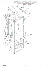 02 - Refrigerator Liner parts for Whirlpool Refrigerator 9ED22PKXDN00 from AppliancePartsPros.com