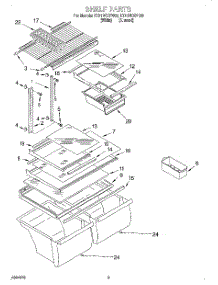 05 - Shelf, Lit / Optional parts for Whirlpool Refrigerator ET21PKXFN00 from AppliancePartsPros.com