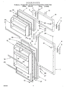 02 - Door parts for Roper Refrigerator RT14ZKYFN00 from AppliancePartsPros.com