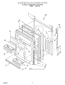 06 - Refrigerator Door parts for Whirlpool Refrigerator TT22AKXEW00 from AppliancePartsPros.com