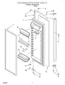 05 - Refrigerator Door parts for Kitchenaid Refrigerator KSRB22QFBL00 from AppliancePartsPros.com