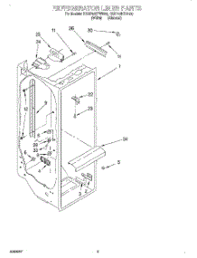 02 - Refrigerator Liner parts for Kitchenaid Refrigerator KSRP22KFWH00 from AppliancePartsPros.com