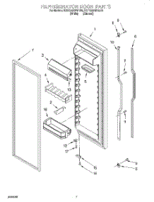 05 - Refrigerator Door parts for Kitchenaid Refrigerator KSRS22QFAL00 from AppliancePartsPros.com