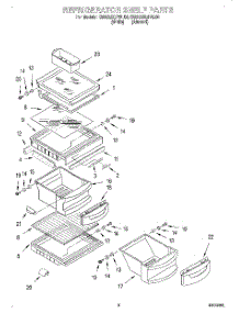 03 - Refrigerator Shelf parts for Kitchenaid Refrigerator KSRS25QFAL00 from AppliancePartsPros.com