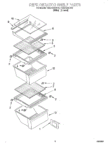 03 - Refrigerator Shelf parts for Whirlpool Refrigerator TS22AQXDN10 from AppliancePartsPros.com