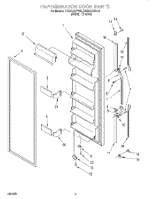06 - Refrigerator Door parts for Roper Refrigerator RS22AQXFN00 from AppliancePartsPros.com