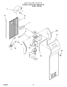 10 - Airflow parts for Roper Refrigerator RS25AQXFW00 from AppliancePartsPros.com