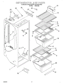 02 - Refrigerator Liner parts for Whirlpool Refrigerator ED20ZKXDW02 from AppliancePartsPros.com