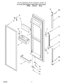 07 - Refrigerator Door parts for Whirlpool Refrigerator ED22DQXEW03 from AppliancePartsPros.com