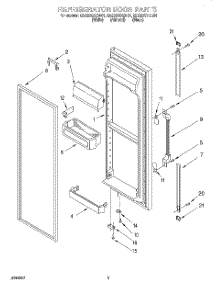 07 - Refrigerator Door parts for Whirlpool Refrigerator ED22DSXEW01 from AppliancePartsPros.com