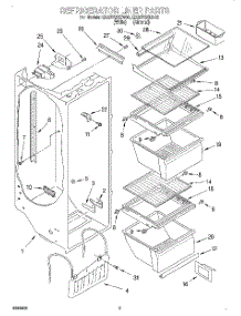 02 - Refrigerator Liner parts for Whirlpool Refrigerator ED20TQXEW00 from AppliancePartsPros.com