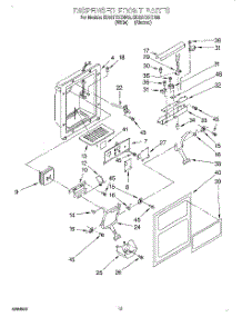 09 - Dispenser Front parts for Whirlpool Refrigerator ED22TQXEN00 from AppliancePartsPros.com