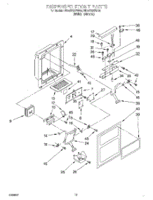 08 - Dispenser Front parts for Whirlpool Refrigerator ED25TQXEN00 from AppliancePartsPros.com