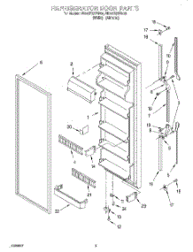 06 - Refrigerator Door parts for Whirlpool Refrigerator ED25TQXEW00 from AppliancePartsPros.com