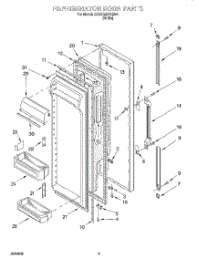 05 - Refrigerator Door parts for Whirlpool Refrigerator 3XARG458GD00 from AppliancePartsPros.com