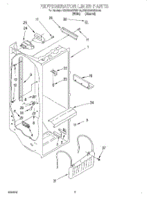 02 - Refrigerator Liner parts for Kitchenaid Refrigerator KSCS25QFAL00 from AppliancePartsPros.com