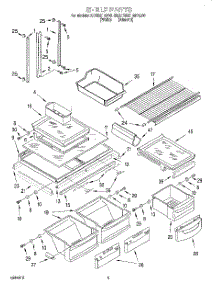 03 - Shelf parts for Kitchenaid Refrigerator KTRS21MFWH00 from AppliancePartsPros.com