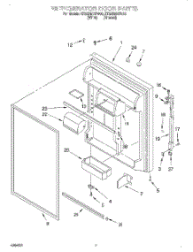 04 - Refrigerator Door parts for Whirlpool Refrigerator ET22DMXFW00 from AppliancePartsPros.com