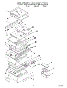 03 - Refrigerator Shelf parts for Whirlpool Refrigerator ED25DQXDN05 from AppliancePartsPros.com