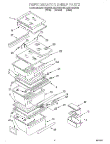 03 - Refrigerator Shelf parts for Whirlpool Refrigerator ED27DSXDB06 from AppliancePartsPros.com