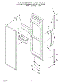 06 - Refrigerator Door parts for Whirlpool Refrigerator ED27DSXDN06 from AppliancePartsPros.com