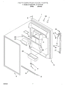 04 - Refrigerator Door parts for Whirlpool Refrigerator ET19DKXFW01 from AppliancePartsPros.com