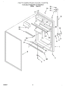 04 - Refrigerator Door parts for Roper Refrigerator RT18AKXFW01 from AppliancePartsPros.com