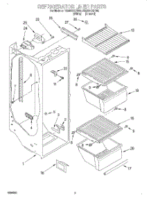 02 - Refrigerator Liner parts for Roper Refrigerator RS20DKXFN00 from AppliancePartsPros.com