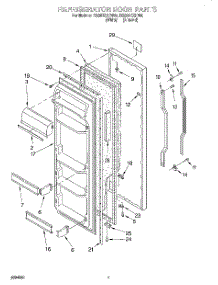 05 - Refrigerator Door parts for Roper Refrigerator RS20DKXFW00 from AppliancePartsPros.com