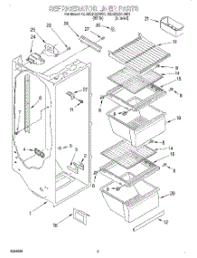 02 - Refrigerator Liner parts for Whirlpool Refrigerator 4ED20ZKXDW01 from AppliancePartsPros.com