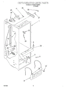 02 - Refrigerator Liner parts for Whirlpool Refrigerator 4YED22PWDN01 from AppliancePartsPros.com