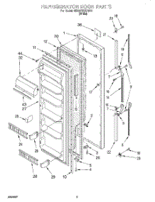 06 - Refrigerator Door parts for Whirlpool Refrigerator 6ED20TKXDW01 from AppliancePartsPros.com