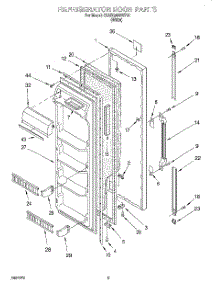 06 - Refrigerator Door parts for Whirlpool Refrigerator 3XARG496WP01 from AppliancePartsPros.com