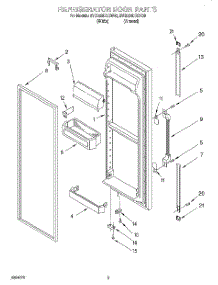 07 - Refrigerator Door parts for Whirlpool Refrigerator 3VED23DQEN00 from AppliancePartsPros.com