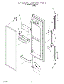 07 - Refrigerator Door parts for Whirlpool Refrigerator 3XARG497WP01 from AppliancePartsPros.com