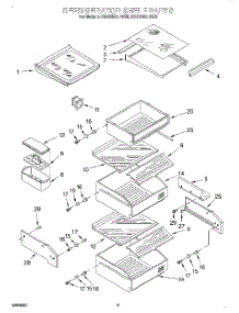 07 - Refrigerator Shelf parts for Kitchenaid Refrigerator KSSS36QDW05 from AppliancePartsPros.com